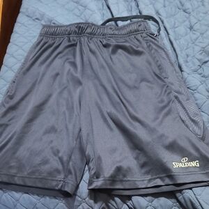Spalding Men's Navy Blue Athletic Shorts